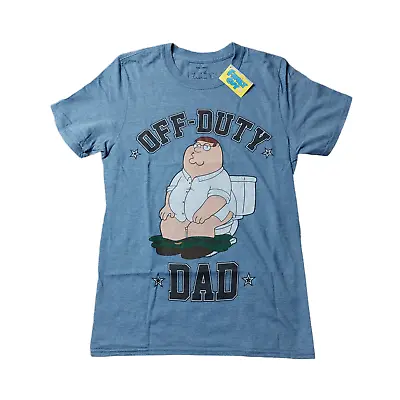 Buy Official Family Guy Dad Off-Duty T-Shirt, Heather Indigo. S UK • 17.99£