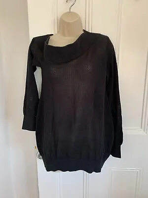 Buy Sweaty Betty Black Dark Navy Asymmetric Mesh Sweater .  S • 0.99£
