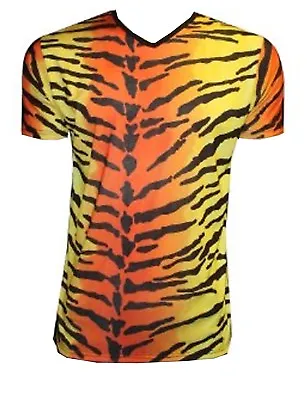 Buy Men's Tiger Animal Print T-shirt Top Fancy Dress Costume Goth Punk Emo Halloween • 21.99£