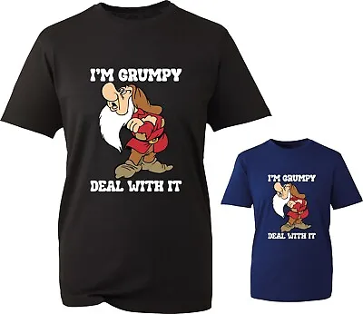 Buy I'm Grumpy Deal With It Funny Meme T-Shirt Dwarf Cartoon Lovers Grandpa Gift Top • 11.99£