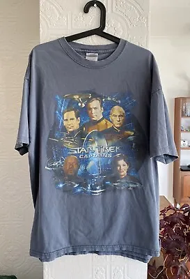 Buy Vintage Star Trek Captains T-Shirt - XL • 12£