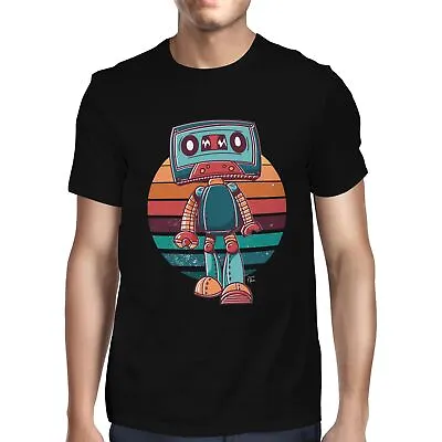 Buy 1Tee Mens Robot Cassette  T-Shirt • 7.99£