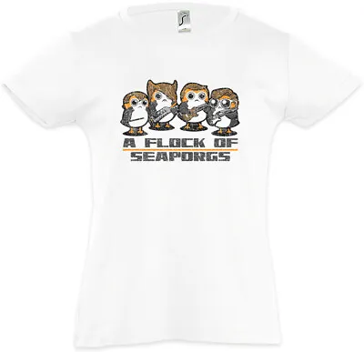 Buy A Flock Of Seaporgs Kids Girls T-Shirt Star Porg Porgs Fun Wars Band Music • 16.99£