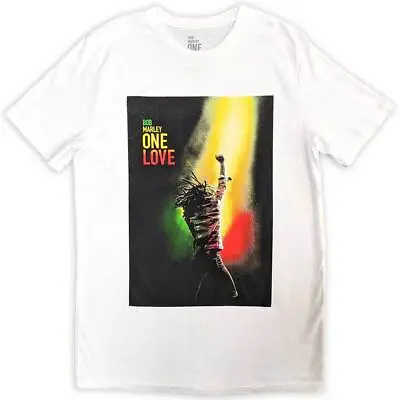 Buy Bob Marley Official White  Unisex T-Shirt: One Love Movie Poster • 17.99£
