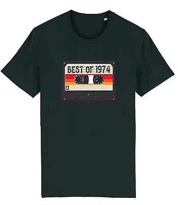 Buy Mens 50th Birthday T-Shirt Best Of 1974 Retro Cassette Tape Music 50 Year Old • 8.99£