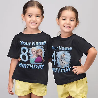 Buy Personalised Frozen Olaf Elsa Anna Tshirt Any Name Number Birthday Gifts #Or#P1 • 3.99£