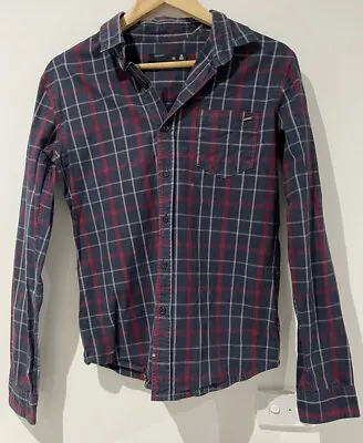 Buy Goliath Mens Shirt Checkered Long Sleeve Size Small S • 7.49£