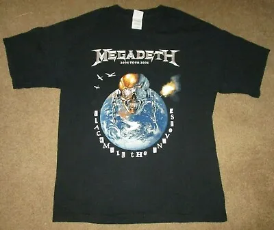 Buy MEGADETH 2004 Blackmail The Universe Concert Mens L SHIRT Tour Merch Used • 47.35£