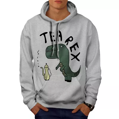 Buy Wellcoda Dinosaur Tea Rex Mens Hoodie, Funny Casual Hooded Sweatshirt • 25.99£