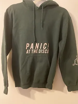 Buy Panic At The Disco Forest Green Hoodie Tour Merch Sweatshirt Mens Size Small • 17.99£