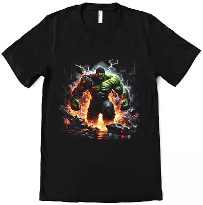 Buy Mens Black Hulk Superhero Villains T-shirt Top Tee Unisex Cotton XS -2XL SH35 • 13.49£