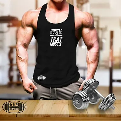 Buy Hustle For Muscle Vest Gym Clothing Bodybuilding Training Workout MMA Tank Top • 6.99£