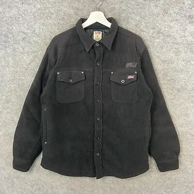 Buy Dickies Jacket Mens Medium Black Shacket Fleece Shirt Quilt Lined Workwear Top • 29.99£