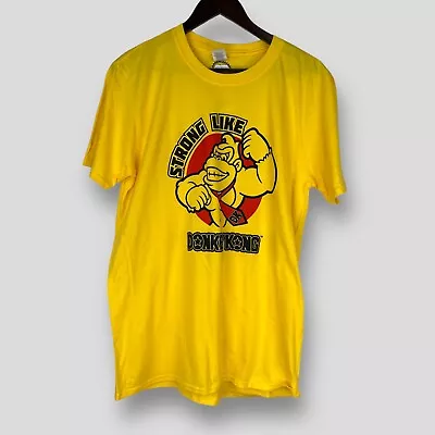Buy GILDAN NINTENDO Mens Yellow Tshirt DONKEY KONG Size L Brand New BNWT • 13.95£