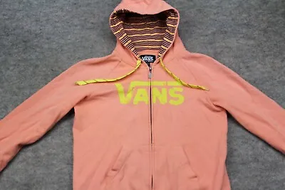 Buy Vans Hoodie Women's Size Large L Pink Yellow Sweatshirt Full Zip Skater  • 17.54£