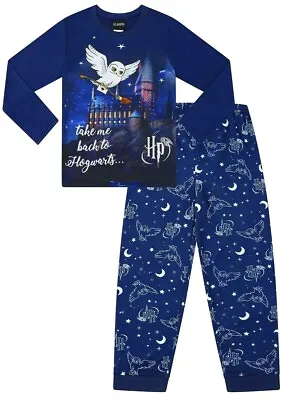 Buy Girls Harry Potter Pyjamas Hedwig Take Me Back To Hogwarts Pjs 7 To 15 Years Blu • 13.99£