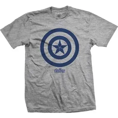 Buy Marvel Comics Official Avengers Infinity Capt America Shield Mens Grey T-Shirt X • 9.95£