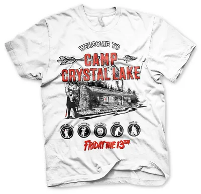 Buy Officially Licensed Friday The 13th- Camp Crystal Lake Men's T-Shirt S-XXL Sizes • 19.53£