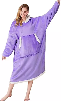 Buy DmgicPro Oversized Blanket Hoodie For Women & Men, 400 GSM Sherpa Warm Cozy Long • 8£
