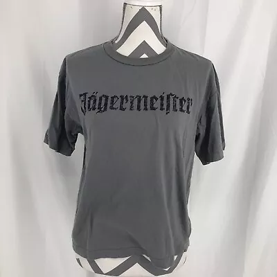 Buy Jagermeister Official Crop Oversized Gray Spellout Short Sleeve T-Shirt Medium • 12.66£