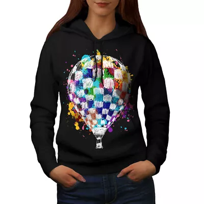 Buy Wellcoda Air Balloon Journey Womens Hoodie, Colour Casual Hooded Sweatshirt • 28.99£