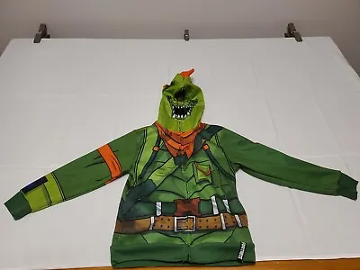 Buy Fortnite Boys I AM REX Full Zip Mask Hoodie Jacket Collectible Green Size XL NWT • 15.28£