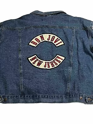 Buy BON JOVI  New Jersey Patch Denim Jacket  XXXL BNWT Vintage Wembley Offical • 289.69£