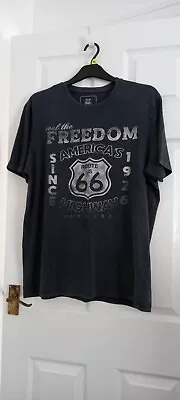 Buy Mens Tee Shirt XL Grey Route 66 BNWOT • 3.99£