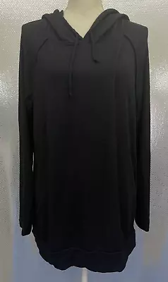 Buy Ink Love & Peace Womens Plus Sz 2X Black Modal Soft Pullover Hoodie Sweatshirt • 25.33£