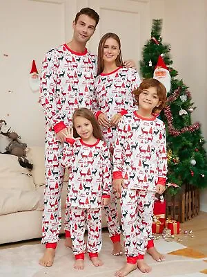 Buy Christmas Family Matching Pyjamas Xmas Tree Kids Adult Nightwear Pajamas Pjs Set • 9.59£