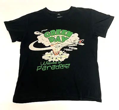 Buy Green Day 2017 Welcome To Paradise Black Graphic Print T-Shirt Music Band Medium • 9.99£
