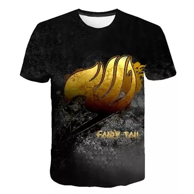 Buy FAIRY TAIL 3D Full Print T Shirt Breathable Tops Short Sleeve Tee For Kids • 12.09£