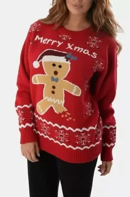 Buy *New* Women's Unisex Christmas  MERRY XMAS   Printed Jumper Sweater UK • 14.99£