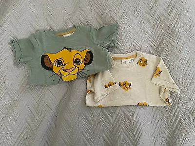 Buy Disney Simba Baby T Shirts 4-6 Months X 2 • 10£