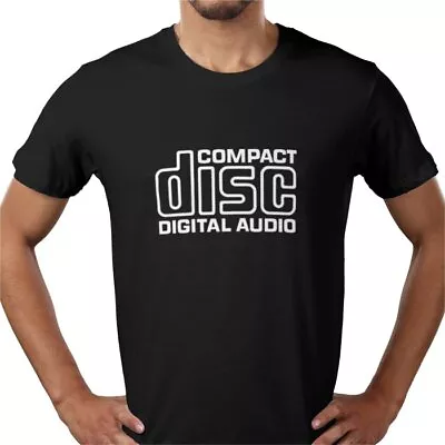 Buy Compact Disc CD Art Retro Print T-shirt Tee - 4 Colours • 19.99£