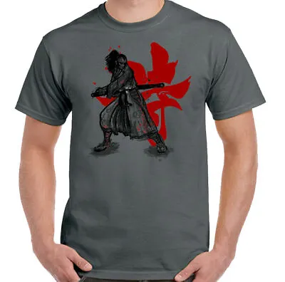 Buy Samurai Warrior Mens Martial Arts T-Shirt MMA Training Top Sword Kanta Japan • 10.99£