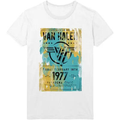 Buy Van Halen Pasadena 77 White T-Shirt - OFFICIAL • 14.89£