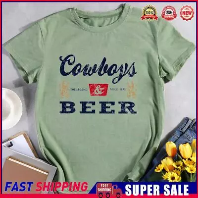 Buy Cowboys And Beer Graphic T-Shirt Tee • 11.02£