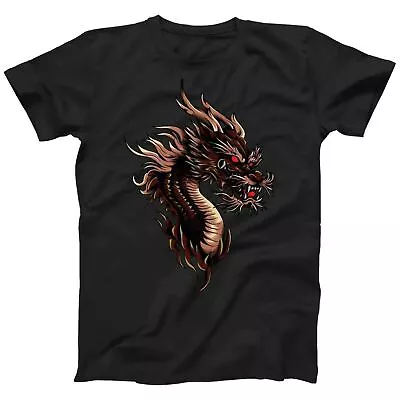 Buy Chinese Dragon Head Trendy T-shirt Men | Oriental Design Graphic Tee | S - 5XL • 12.99£
