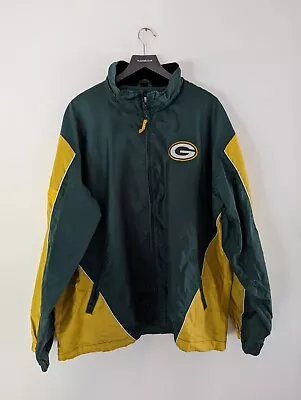 Buy NFL Green Bay Packers Bomber Jacket Vintage Windbreaker Coat, Green 2001 XL • 39.99£