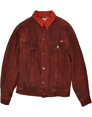 Buy LEMON Mens Denim Jacket UK 36 Small Red BF50 • 38.75£