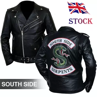 Buy Riverdale Jughead Jones Southside Serpent Biker Synthetic Leather Men's Jacket • 60.04£