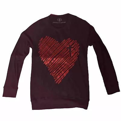 Buy Cross Your Heart Long Sleeve Size XS / Big Time Rush Merch Size XS / Cross Shirt • 19.21£