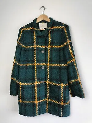 Buy House Of Bruar Green Tartan Check Wool Formal Button Coat Jacket - Women's UK 12 • 49.95£