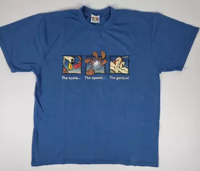 Buy Vintage 1997 Looney Tunes Wile E Coyote T-Shirt Size XL Top Heavy Tee • 37.29£