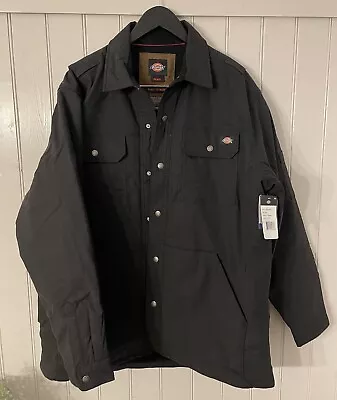 Buy Dickies Mens Flex Duck Shirt Jacket Outerwear Workwear Coat Black Size XL *BNWT* • 89.99£