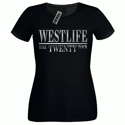 Buy Westlife Tour Tshirt, Ladies Fitted Tshirt,Silver Slogan Top Westlife Tee Shirt • 9.99£