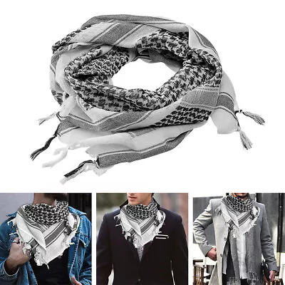 Buy Cotton Scarf Palestinian Shemagh Freedom Scarf Keffiyeh Head Wrap Black White • 7.99£