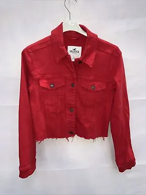 Buy Women’s Red Hollister Denim Jacket - Small • 15.99£
