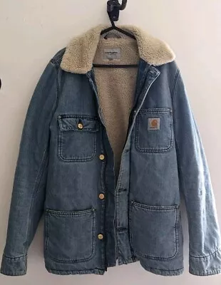 Buy Carhartt Phoenix Denim Jacket Fleece Sherpa Collar • 50£